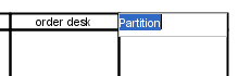 Partition inserted