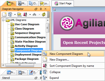 Create component diagram