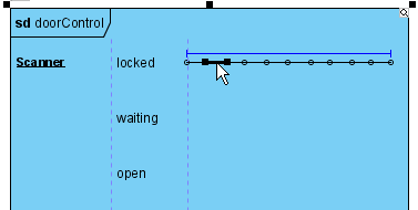Drag time instance