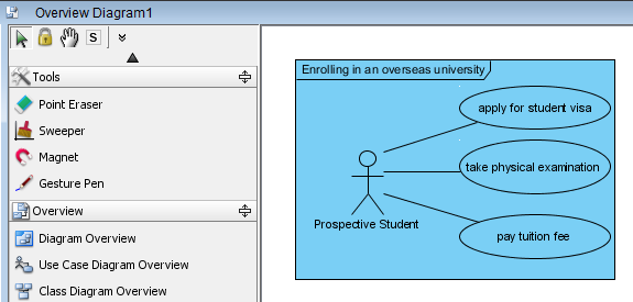 The selected diagram is shown