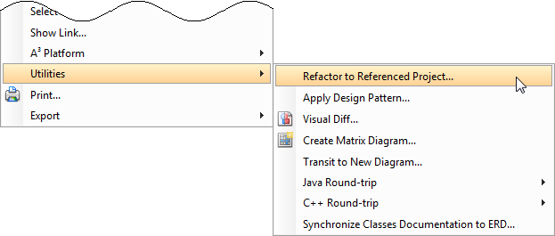 Refactor a class diagram