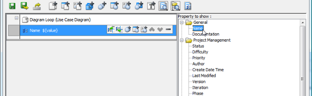 Selecting a property to access