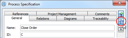 Press Auto open specification when select button