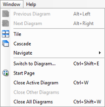 The Window menu