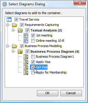 Check diagrams in Select Diagrams Dialog