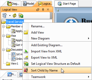 Click Sort Child by Name