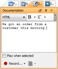 The Documentation pane