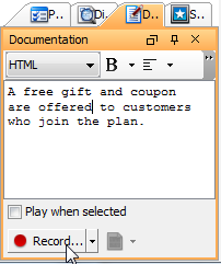 Click Record... button