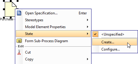 To create a state