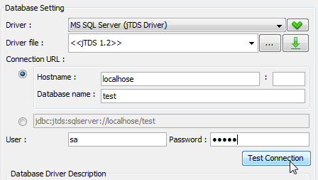 Test connection