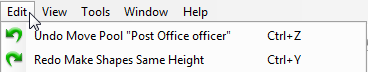Menu shows Undo/Redo name