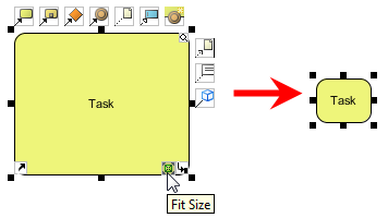Press its fit size button