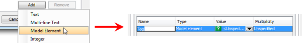 Add model element