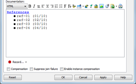 The overview of documentation editor