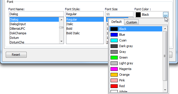 Color pane