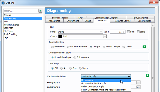 Select Horizontal only in Options dialog box