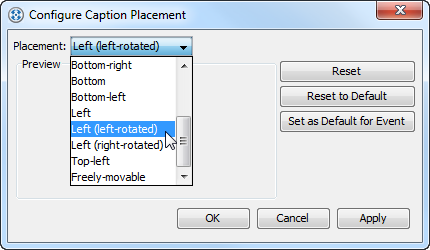 To choose a placement option