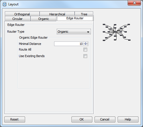 Organic Edge Route Layout setting