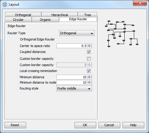 Orthogonal Edge Route Layout setting