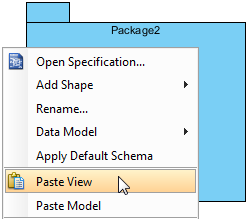 Paste the selected shape