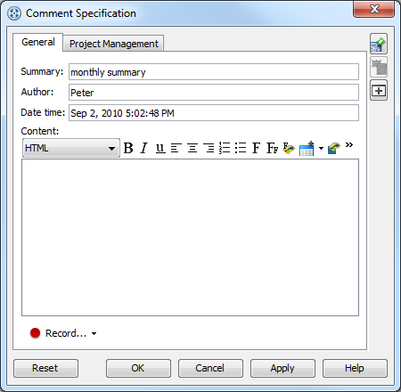 Modify information