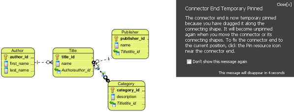 Connector is temporarily pinned