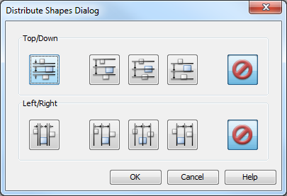 Distribute Shapes Dialog