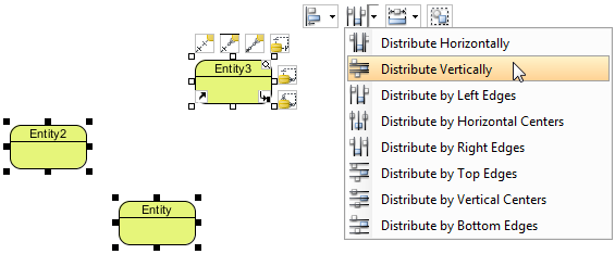 Distribute shapes on grouping resource icons