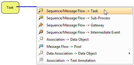 Pop-up menu is shown