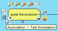 Select text annotation icon