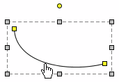 Dragging line as curve