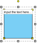 Input the text in text shape