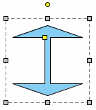 Other two head arrow outline