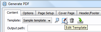 To open a template in template editor