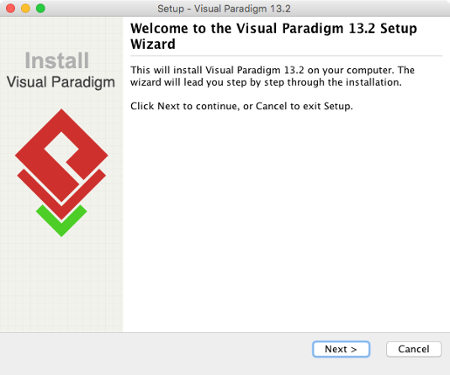 Visual Paradigm welcome screen