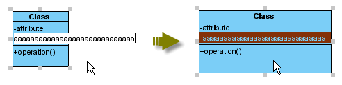 Class shape is resized automatically after new attribute added