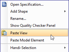 Paste the selected shape