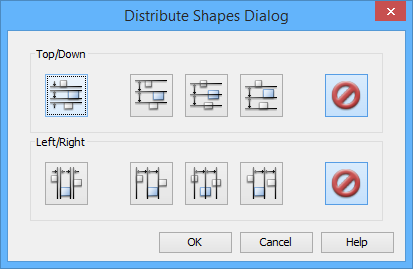 Distribute Shapes Dialog