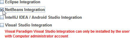 Select NetBeans Integration