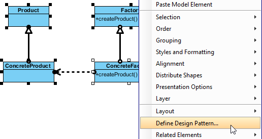 Defining design pattern
