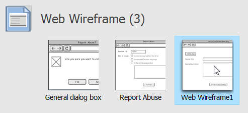 Selecting a wireframe
