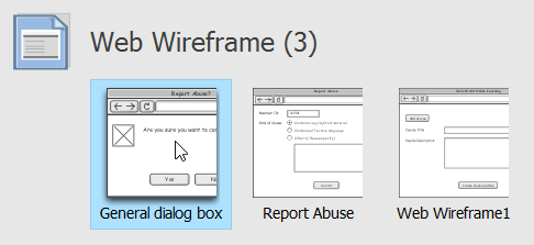 Select a wireframe