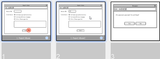 Select the wireframes to reorder