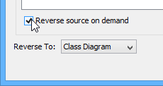 The option Reverse source on demand that appear in reverse window