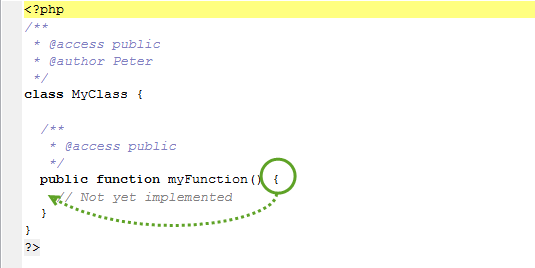 Customization of operation in PHP class