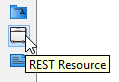 Select REST Resource in diagram toolbar