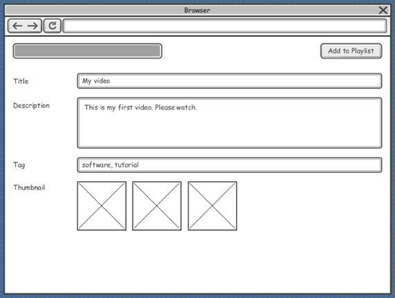 Sample wireframe