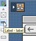 Create a label by selecting it from the diagram toolbar