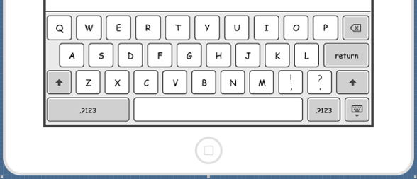 Keyboard shown