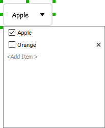Adding an item to dropdown